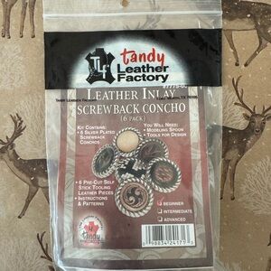 Tandy Leather Factory Leather Inlay Screwback Concho (6 Pack) Kit